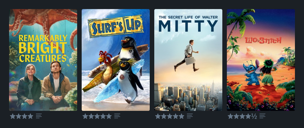 Recent movies watched